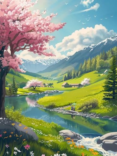 Diamond Painting Landschaft Erwachsene, Landschaft Diamond Painting Bilder xxl Groß 40x50cm, 5D Diamant Painting Set, DIY Crystal Arts Diamond-Painting, Schlafzimmer Wand Deko Aesthetic Geschenke Diamond Painting Landschaft Erwachsene, Landschaft Diamond Painting Bilder xxl Groß 40x50cm, 5D Diamant Painting Set, DIY Crystal Arts Diamond-Painting, Schlafzimmer Wand Deko Aesthetic Geschenke von Waxonle