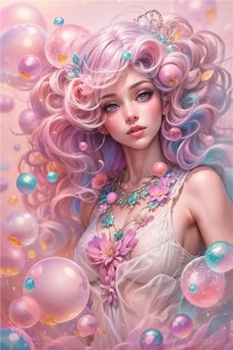 Diamond Painting MäDchen Erwachsene, Bunte Blasen Diamond Painting Bilder xxl Groß 40x50cm, 5D Diamant Painting Set, DIY Crystal Arts Diamond-Painting, Diamond Painting Set, für Wand Deko Aesthetic von Waxonle