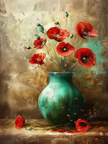 Malen Nach Zahlen Erwachsene mit Rahmen Blume Malen Nach Zahlen Blatt Paint by Numbers Kreativ Set mit Pinseln und Acrylfarben Farbe Handgemalt Ölgemälde Leinwand Kit, Deko Wohnzimmer 30x40cm -d391 Malen Nach Zahlen Erwachsene mit Rahmen Blume Malen Nach Zahlen Blatt Paint by Numbers Kreativ Set mit Pinseln und Acrylfarben Farbe Handgemalt Ölgemälde Leinwand Kit, Deko Wohnzimmer 30x40cm -d391 von Waxonle
