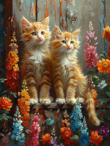 Malen Nach Zahlen Erwachsene mit Rahmen Blume Malen Nach Zahlen Katze Paint by Numbers Kreativ Set mit Pinseln und Acrylfarben Farbe Handgemalt Ölgemälde Leinwand Kit, Deko Wohnzimmer 70x95cm -e395 Malen Nach Zahlen Erwachsene mit Rahmen Blume Malen Nach Zahlen Katze Paint by Numbers Kreativ Set mit Pinseln und Acrylfarben Farbe Handgemalt Ölgemälde Leinwand Kit, Deko Wohnzimmer 70x95cm -e395 von Waxonle