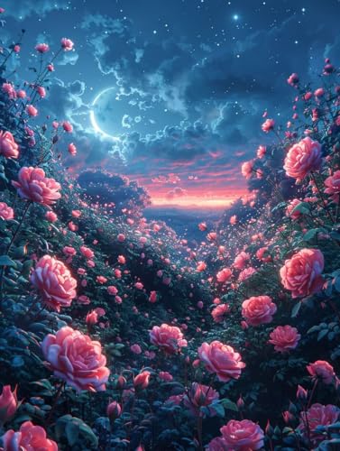 Malen Nach Zahlen Erwachsene mit Rahmen Blume Malen Nach Zahlen Mond Paint by Numbers Kreativ Set mit Pinseln und Acrylfarben Farbe Handgemalt Ölgemälde Leinwand Kit, Deko Wohnzimmer 100x135cm -e163 Malen Nach Zahlen Erwachsene mit Rahmen Blume Malen Nach Zahlen Mond Paint by Numbers Kreativ Set mit Pinseln und Acrylfarben Farbe Handgemalt Ölgemälde Leinwand Kit, Deko Wohnzimmer 100x135cm -e163 von Waxonle