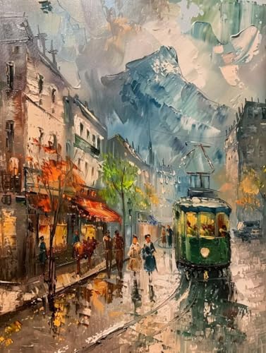 Malen Nach Zahlen Erwachsene mit Rahmen Stadt Malen Nach Zahlen Bus Paint by Numbers Kreativ Set mit Pinseln und Acrylfarben Farbe Handgemalt Ölgemälde Leinwand Kit, Deko Wohnzimmer 100x135cm -r106 Malen Nach Zahlen Erwachsene mit Rahmen Stadt Malen Nach Zahlen Bus Paint by Numbers Kreativ Set mit Pinseln und Acrylfarben Farbe Handgemalt Ölgemälde Leinwand Kit, Deko Wohnzimmer 100x135cm -r106 von Waxonle