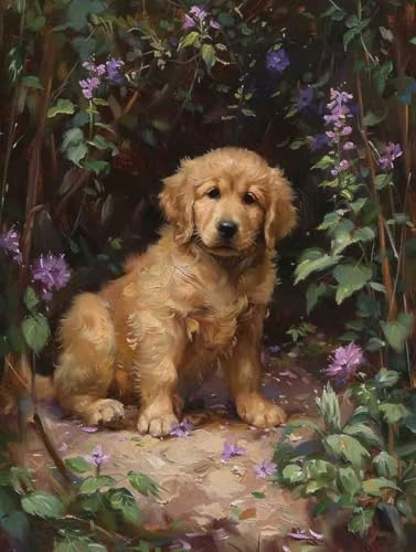 Malen Nach Zahlen Erwachsene ohne Rahmen Hund Malen Nach Zahlen Tier Paint by Numbers Kreativ Set mit Pinseln und Acrylfarben Farbe Handgemalt Ölgemälde Leinwand Kit, Deko Wohnzimmer 50x65cm -d265 Malen Nach Zahlen Erwachsene ohne Rahmen Hund Malen Nach Zahlen Tier Paint by Numbers Kreativ Set mit Pinseln und Acrylfarben Farbe Handgemalt Ölgemälde Leinwand Kit, Deko Wohnzimmer 50x65cm -d265 von Waxonle