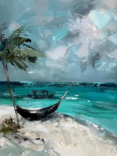 Malen Nach Zahlen Erwachsene ohne Rahmen Meer Malen Nach Zahlen Strand Paint by Numbers Kreativ Set mit Pinseln und Acrylfarben Farbe Handgemalt Ölgemälde Leinwand Kit, Deko Wohnzimmer 40x50cm -h556 Malen Nach Zahlen Erwachsene ohne Rahmen Meer Malen Nach Zahlen Strand Paint by Numbers Kreativ Set mit Pinseln und Acrylfarben Farbe Handgemalt Ölgemälde Leinwand Kit, Deko Wohnzimmer 40x50cm -h556 von Waxonle
