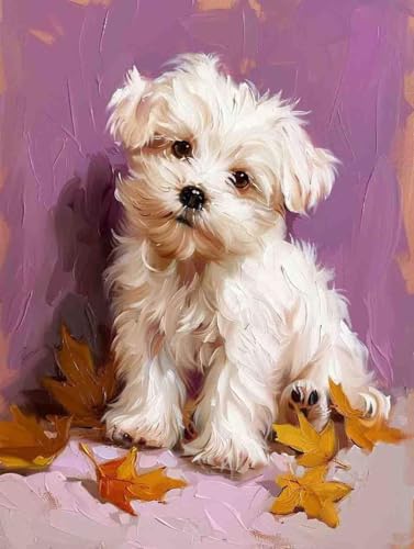 Malen Nach Zahlen Erwachsene ohne Rahmen Tier Malen Nach Zahlen Hund Paint by Numbers Kreativ Set mit Pinseln und Acrylfarben Farbe Handgemalt Ölgemälde Leinwand Kit, Deko Wohnzimmer 50x65cm -j355 Malen Nach Zahlen Erwachsene ohne Rahmen Tier Malen Nach Zahlen Hund Paint by Numbers Kreativ Set mit Pinseln und Acrylfarben Farbe Handgemalt Ölgemälde Leinwand Kit, Deko Wohnzimmer 50x65cm -j355 von Waxonle