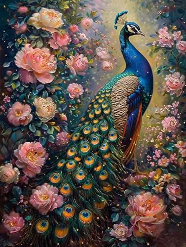 Malen Nach Zahlen Erwachsene ohne Rahmen Tier Malen Nach Zahlen Pfau Paint by Numbers Kreativ Set mit Pinseln und Acrylfarben Farbe Handgemalt Ölgemälde Leinwand Kit, Deko Wohnzimmer 70x95cm -a259 Malen Nach Zahlen Erwachsene ohne Rahmen Tier Malen Nach Zahlen Pfau Paint by Numbers Kreativ Set mit Pinseln und Acrylfarben Farbe Handgemalt Ölgemälde Leinwand Kit, Deko Wohnzimmer 70x95cm -a259 von Waxonle