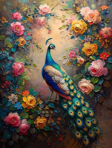 Malen Nach Zahlen Pfau Malen Nach Zahlen Erwachsene Blume Paint by Numbers Mit 3 - Pinseln und Acrylfarbe Farbe Leinwand Kreativ Set für Erwachsene Kinder Geschenke und Home Haus Deko 50x65cm -h59A Malen Nach Zahlen Pfau Malen Nach Zahlen Erwachsene Blume Paint by Numbers Mit 3 - Pinseln und Acrylfarbe Farbe Leinwand Kreativ Set für Erwachsene Kinder Geschenke und Home Haus Deko 50x65cm -h59A von Waxonle