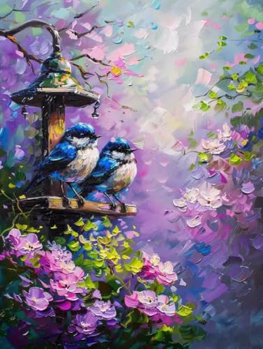 Malen Nach Zahlen Tier Malen Nach Zahlen Erwachsene Blume Paint by Numbers Mit 3 - Pinseln und Acrylfarbe Farbe Leinwand Kreativ Set für Erwachsene Kinder Geschenke und Home Haus Deko 60x80cm -a207 von Waxonle