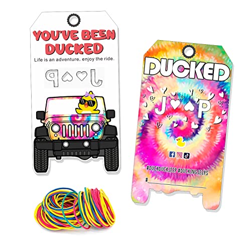 You've Been Ducked, Duck Tags, niedliche rosa Entenanhänger, Duck Duck Tags, Entenspielkarte, 35 Stück 7,4 x 6,1 cm mit rundem Loch und Gummibändern (3DJ49) von Waxvery