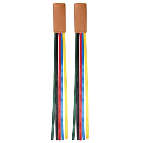 2 PCs Bibel Lesezeichen Ribbon Seitenmarker Lesen Lesezeichen Kreative Seitenmarker Mit Farbenfrohen Bändern Lederband PU Leder Lesen von Wayfadacc