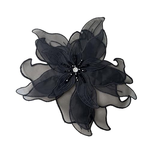 Aufnäher mit Strasssteinen, Blumen, Schmucksteine, Applikation für Hochzeitskleid, Vorhang, Schal, Dekorationen von Wayfadacc