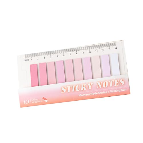 Farbige Selbstklebende Beschriftungen 200pcs Beschreibbarer Label Seitenmarker Lesezeichen Texte Text Highlighter Strips Selbstklebende Notizen Kreative Journal Dekoration von Wayfadacc