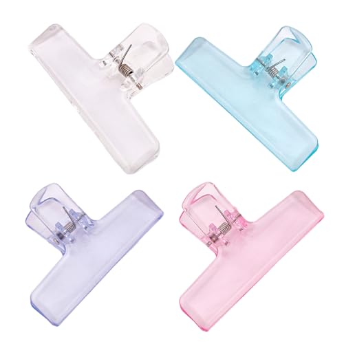 Transparente Acryl-Büroklammern, 74 mm, 4 Stück, Büroklammern, Lebensmittelbeutel-Clips für Lebensmittelbeutel, Dokumente, Zeichenbrett, Akten-Organizer von Wayfadacc