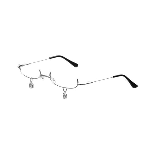 Wayfadacc Gold Silber Rahmen Brille ohne Linse Anime Brille Karneval Brillen für Cosplay und Party Zubehör Wayfadacc Gold Silber Rahmen Brille ohne Linse Anime Brille Karneval Brillen für Cosplay und Party Zubehör von Wayfadacc