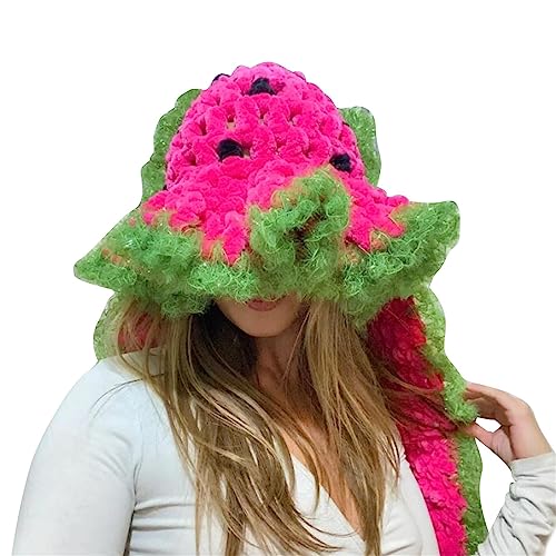 Wayfadacc Halloween-Strickmütze, übergroß, Party, Urlaub, Winter, warm, übergroß, Wassermelonen-Thema für Teenager Wayfadacc Halloween-Strickmütze, übergroß, Party, Urlaub, Winter, warm, übergroß, Wassermelonen-Thema für Teenager von Wayfadacc