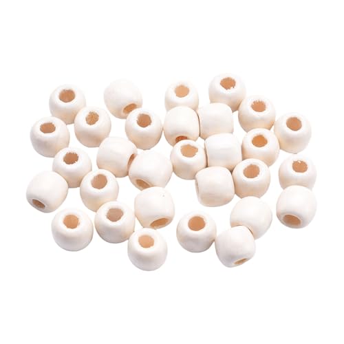 Wayfadacc Naturholzperlen, großes Loch, Haarschmuck, Vintage-Farbe, Holzperlen für kreative Frisuren Wayfadacc Naturholzperlen, großes Loch, Haarschmuck, Vintage-Farbe, Holzperlen für kreative Frisuren von Wayfadacc
