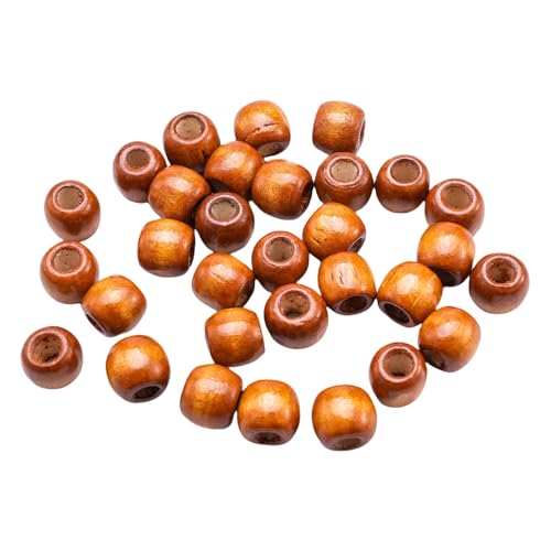 Wayfadacc Naturholzperlen, großes Loch, Haarschmuck, Vintage-Farbe, Holzperlen für kreative Frisuren Wayfadacc Naturholzperlen, großes Loch, Haarschmuck, Vintage-Farbe, Holzperlen für kreative Frisuren von Wayfadacc
