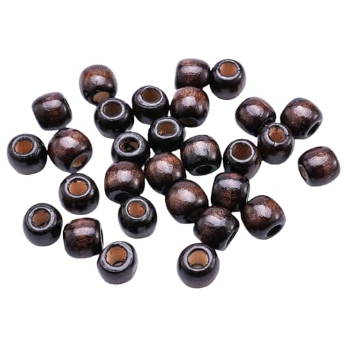 Wayfadacc Naturholzperlen, großes Loch, Haarschmuck, Vintage-Farbe, Holzperlen für kreative Frisuren Wayfadacc Naturholzperlen, großes Loch, Haarschmuck, Vintage-Farbe, Holzperlen für kreative Frisuren von Wayfadacc