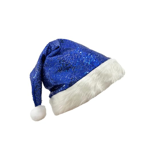 Wayfadacc Pailletten-Weihnachtsmannmütze für Kinder, Erwachsene, spitze Kappen, Familientreffen, Weihnachtsmannmütze, Festival-Requisiten, Kopfbedeckung Wayfadacc Pailletten-Weihnachtsmannmütze für Kinder, Erwachsene, spitze Kappen, Familientreffen, Weihnachtsmannmütze, Festival-Requisiten, Kopfbedeckung von Wayfadacc