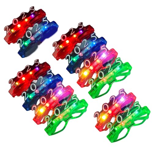 Wayfadacc Silvesterfeier Gläser LED Brille Family Geting Brille Set 12pcs Party Requisiten Brillen Raumdekoration Wayfadacc Silvesterfeier Gläser LED Brille Family Geting Brille Set 12pcs Party Requisiten Brillen Raumdekoration von Wayfadacc
