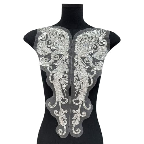Wayfadacc Stickerei-Pailletten, Aufnäher, Persönlichkeit, Kleidung, Dekoration, Applikationen für Mode und Abendgarderobe, 2 Stück von Wayfadacc