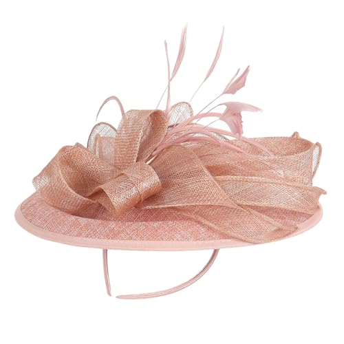 Wayfadacc Zarter Derby-Kopfschmuck aus Netzstoff mit abnehmbarem Stirnband, gefiedert und Clip-Design, Haarschmuck für Teepartys, Brautveranstaltungen, Abschlussbälle, Haarschmuck mit Feder von Wayfadacc
