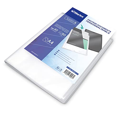 WAYTEX 931444 Dokumentenmappe, A4, 80 Fotos, 40 Hüllen, Polypropylen, transparent WAYTEX 931444 Dokumentenmappe, A4, 80 Fotos, 40 Hüllen, Polypropylen, transparent von Waytex