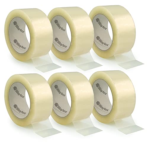 Waytex 930709 Klebeband, transparent, leise, aus Polypropylen, Stärke 28 Mikron, Breite 50 mm, Länge 66 m, 6 Rollen von Waytex