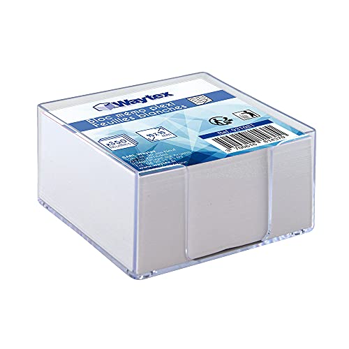 Waytex 931081 Block mit Papier 90 x 90 x 50 mm transparent von Waytex