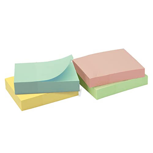 WAYTEX 400 Haftnotizen, selbstklebend, selbstklebend, Pastellfarben, 4 Blöcke à 100 Blatt, 3,75 x 5 cm, vertikal, 400 Stück WAYTEX 400 Haftnotizen, selbstklebend, selbstklebend, Pastellfarben, 4 Blöcke à 100 Blatt, 3,75 x 5 cm, vertikal, 400 Stück von Waytex