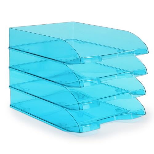 Waytex Briefablagen, A4, Kunststoff, transparent, 4 Stück von Waytex