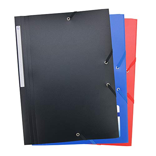 Waytex Gummizugmappe A4, 3 Klappen, Polypropylen, 4,5/10, weich, blickdicht, A4, verschiedene Farben, 3 Stück Waytex Gummizugmappe A4, 3 Klappen, Polypropylen, 4,5/10, weich, blickdicht, A4, verschiedene Farben, 3 Stück von Waytex