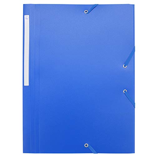 Waytex Gummizugmappe mit 3 Klappen PP 4,5/10 weich und blickdicht A4 - blau 931451 1 Ordner von Waytex