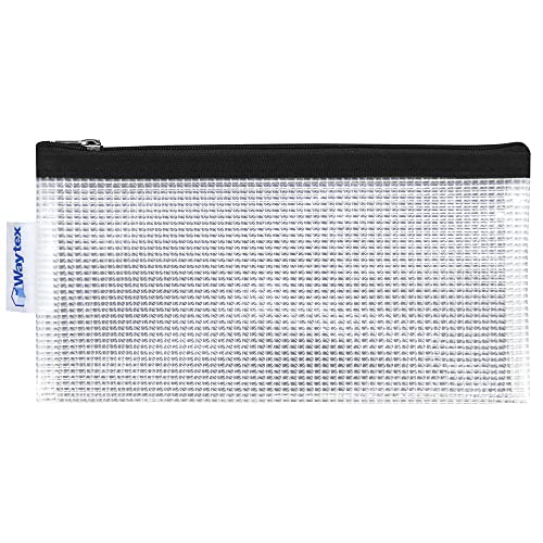 Waytex 931276 Transparente Tasche mit Reißverschluss, strapazierfähige Textilstruktur, aus EVA, ohne PVC, Format 22 x 11 cm, schwarzer Verschluss Waytex 931276 Transparente Tasche mit Reißverschluss, strapazierfähige Textilstruktur, aus EVA, ohne PVC, Format 22 x 11 cm, schwarzer Verschluss von Waytex