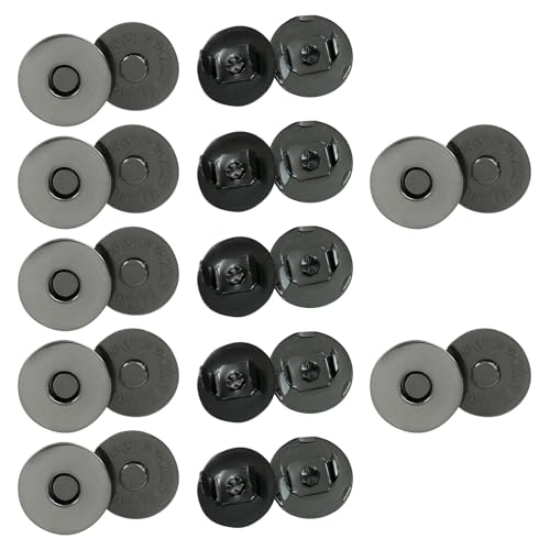 Waziaqoc 24 Sets Magnetverschlüsse für Geldbörsenverschluss, schwarz, 18 mm Magnetverschluss, Ersatz-Set, magnetische Druckknöpfe für Geldbörsen und Tragetaschen, Kleidung, Taschen, DIY Handwerk Waziaqoc 24 Sets Magnetverschlüsse für Geldbörsenverschluss, schwarz, 18 mm Magnetverschluss, Ersatz-Set, magnetische Druckknöpfe für Geldbörsen und Tragetaschen, Kleidung, Taschen, DIY Handwerk von Waziaqoc