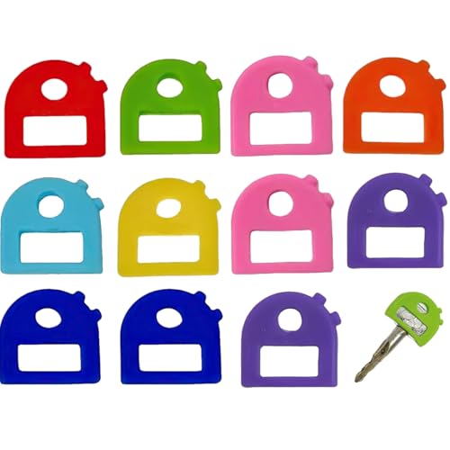 11PCS-Schlüsselabdeckungen, dehnbare Silikonschlüsselkennungen, 1x1 Farbkenner farbcodierte ID-Etiketten für Standard-Flat-House-Schlüssel 11PCS-Schlüsselabdeckungen, dehnbare Silikonschlüsselkennungen, 1x1 Farbkenner farbcodierte ID-Etiketten für Standard-Flat-House-Schlüssel von Wbaioluy