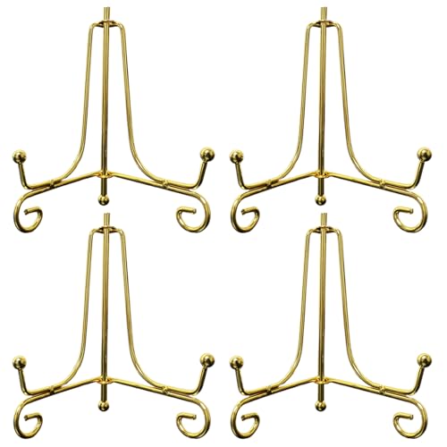 4PCS-Plattenständer für Display, 8 Zoll faltbarer Staffelei, Metallbildstand, Hochleistungsbuch-Display für 7, 9-10, 2 Zoll GOLD GOLD 4PCS-Plattenständer für Display, 8 Zoll faltbarer Staffelei, Metallbildstand, Hochleistungsbuch-Display für 7, 9-10, 2 Zoll GOLD GOLD von Wbaioluy