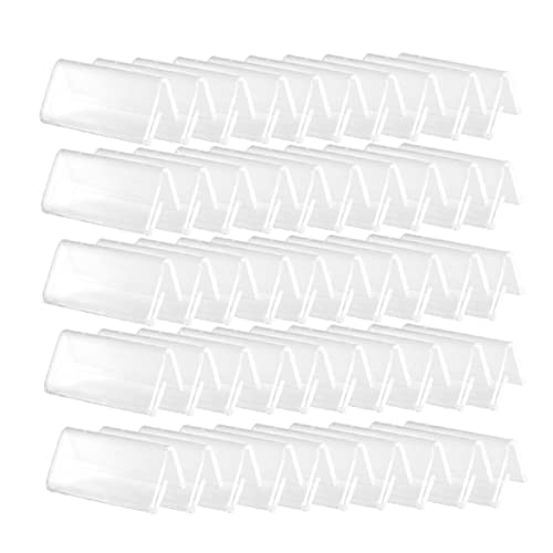 Mini -Acryl -Schildhalter Clear Tag Label Display Ständer kleiner Namenskarte Rack 50pcs 4x2cm von Wbaioluy