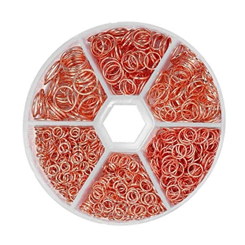 Offene Sprungringe Metallanschlüsse Armband Halskette finden o Ring 970 PCs Roségold Open Jumpringe von Wbaioluy