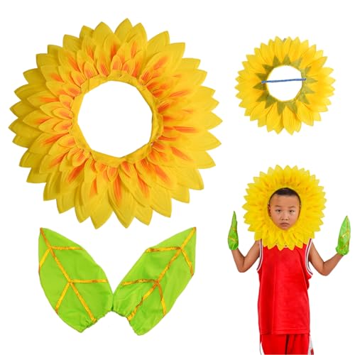 Sonnenblumenstirnband für Kinder 3pcs/Set 42 cm gelbes Seidentuch Sonnenblumen Kopfbedeckung Elastizität Band lustige Performance Requisiten Huthaube Kopfhaube für Festivalspiele Kindergarten mit Han Sonnenblumenstirnband für Kinder 3pcs/Set 42 cm gelbes Seidentuch Sonnenblumen Kopfbedeckung Elastizität Band lustige Performance Requisiten Huthaube Kopfhaube für Festivalspiele Kindergarten mit Han von Wbaioluy