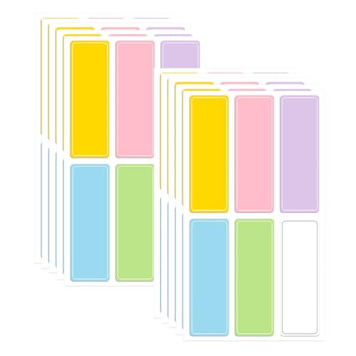 Wasserdichtes Etikett Aufkleber Allzweck Tagesbetreuung Etikett Selbstkleber Name Aufkleber farbenfrohe Schreiben Sie auf Flasche für Jar 10Sheets60pcs l Name von Wbaioluy