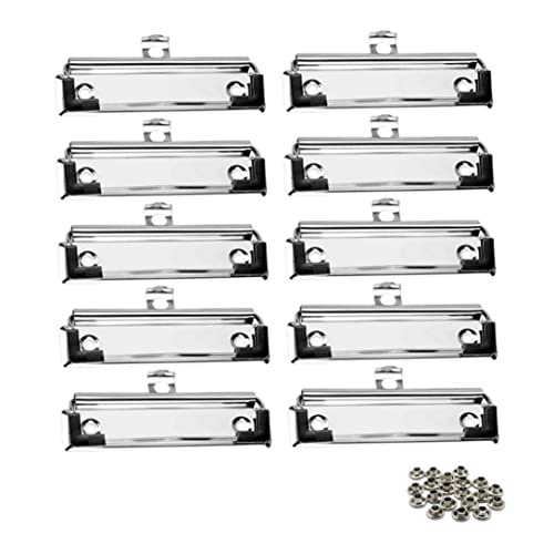 Zwischenablage Clips Montable Feder geladen Low Profile Klemmeklemme mit Gummifüßen Füße 10pcs Zwischenablage Clips Montable Feder geladen Low Profile Klemmeklemme mit Gummifüßen Füße 10pcs von Wbaioluy