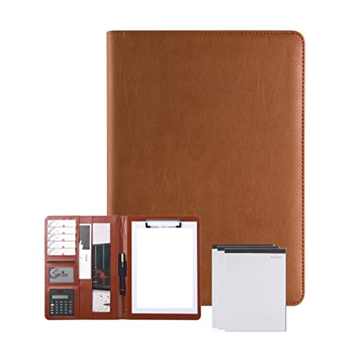 Portfolio-Organizer, professionelle Schreibmappe mit Klemmbrett, Lederordner, Lebenslauf, Schreibblock, ideal for Geschäftsbüro-Konferenzen Portfolio-Organizer, professionelle Schreibmappe mit Klemmbrett, Lederordner, Lebenslauf, Schreibblock, ideal for Geschäftsbüro-Konferenzen von WchsTUmpxN