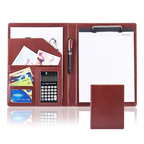 Portfolio-Organizer, professionelle Schreibmappe mit Klemmbrett, Ordner aus Kunstleder, Lebenslauf, Schreibblock, ideal for Geschäftskonferenzen im Büro Portfolio-Organizer, professionelle Schreibmappe mit Klemmbrett, Ordner aus Kunstleder, Lebenslauf, Schreibblock, ideal for Geschäftskonferenzen im Büro von WchsTUmpxN