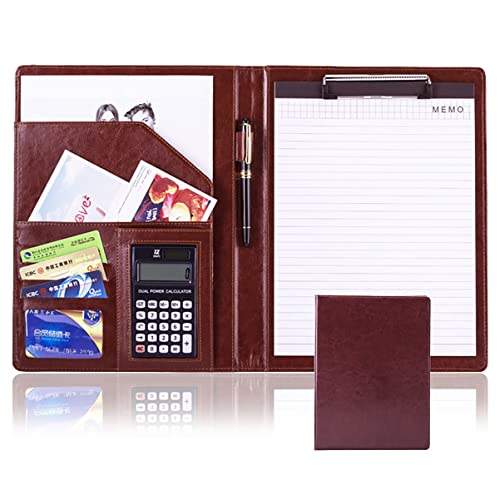 Portfolio-Organizer, professionelle Schreibmappe mit Klemmbrett, Ordner aus Kunstleder, Lebenslauf, Schreibblock, ideal for Geschäftskonferenzen im Büro Portfolio-Organizer, professionelle Schreibmappe mit Klemmbrett, Ordner aus Kunstleder, Lebenslauf, Schreibblock, ideal for Geschäftskonferenzen im Büro von WchsTUmpxN