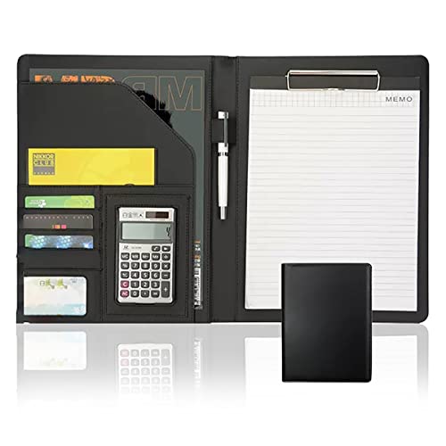 Portfolio-Organizer, professionelle Schreibmappe mit Klemmbrett, Ordner aus Kunstleder, Lebenslauf, Schreibblock, ideal for Geschäftskonferenzen im Büro Portfolio-Organizer, professionelle Schreibmappe mit Klemmbrett, Ordner aus Kunstleder, Lebenslauf, Schreibblock, ideal for Geschäftskonferenzen im Büro von WchsTUmpxN
