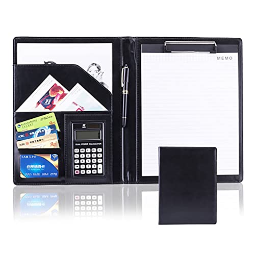 Portfolio-Organizer, professionelle Schreibmappe mit Klemmbrett, Ordner aus Kunstleder, Lebenslauf, Schreibblock, ideal for Geschäftskonferenzen im Büro Portfolio-Organizer, professionelle Schreibmappe mit Klemmbrett, Ordner aus Kunstleder, Lebenslauf, Schreibblock, ideal for Geschäftskonferenzen im Büro von WchsTUmpxN