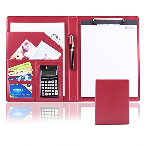 Portfolio-Organizer, professionelle Schreibmappe mit Klemmbrett, Ordner aus Kunstleder, Lebenslauf, Schreibblock, ideal for Geschäftskonferenzen im Büro Portfolio-Organizer, professionelle Schreibmappe mit Klemmbrett, Ordner aus Kunstleder, Lebenslauf, Schreibblock, ideal for Geschäftskonferenzen im Büro von WchsTUmpxN