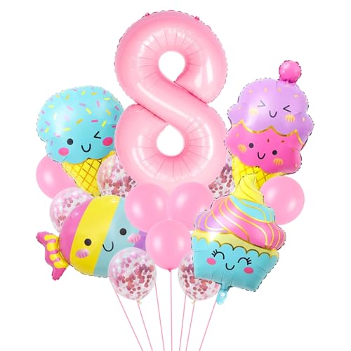 Eiscreme Luftballons Zahl 8 Ballon 40 Zoll, Eiscreme Geburtstag Party Dekorationen, 8 Ballon Zahl für Süßigkeiten Geburtstag Party Dekorationen Eiscreme Luftballons Zahl 8 Ballon 40 Zoll, Eiscreme Geburtstag Party Dekorationen, 8 Ballon Zahl für Süßigkeiten Geburtstag Party Dekorationen von Wclliuchi