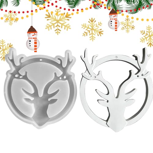 Elk Silikone Form - Silikon Hirschkopf Baum Anhänger Form,Einfache Entformung Handwerk Tierform für Aromatherapie Kerze Gips Epoxidharz Weihnachten Deko Seife Anhänger Basteln - Harz Seifenherstellung Elk Silikone Form - Silikon Hirschkopf Baum Anhänger Form,Einfache Entformung Handwerk Tierform für Aromatherapie Kerze Gips Epoxidharz Weihnachten Deko Seife Anhänger Basteln - Harz Seifenherstellung von Wcybym